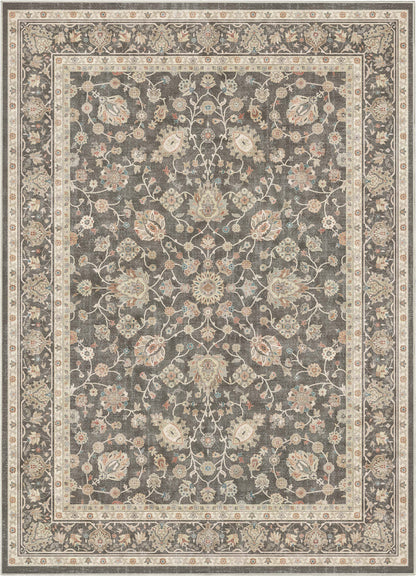 Asha Rome Charcoal Brown Rug W-AS-22D