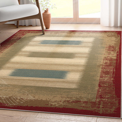 Apollo Border Red Rug W-BRD-06A