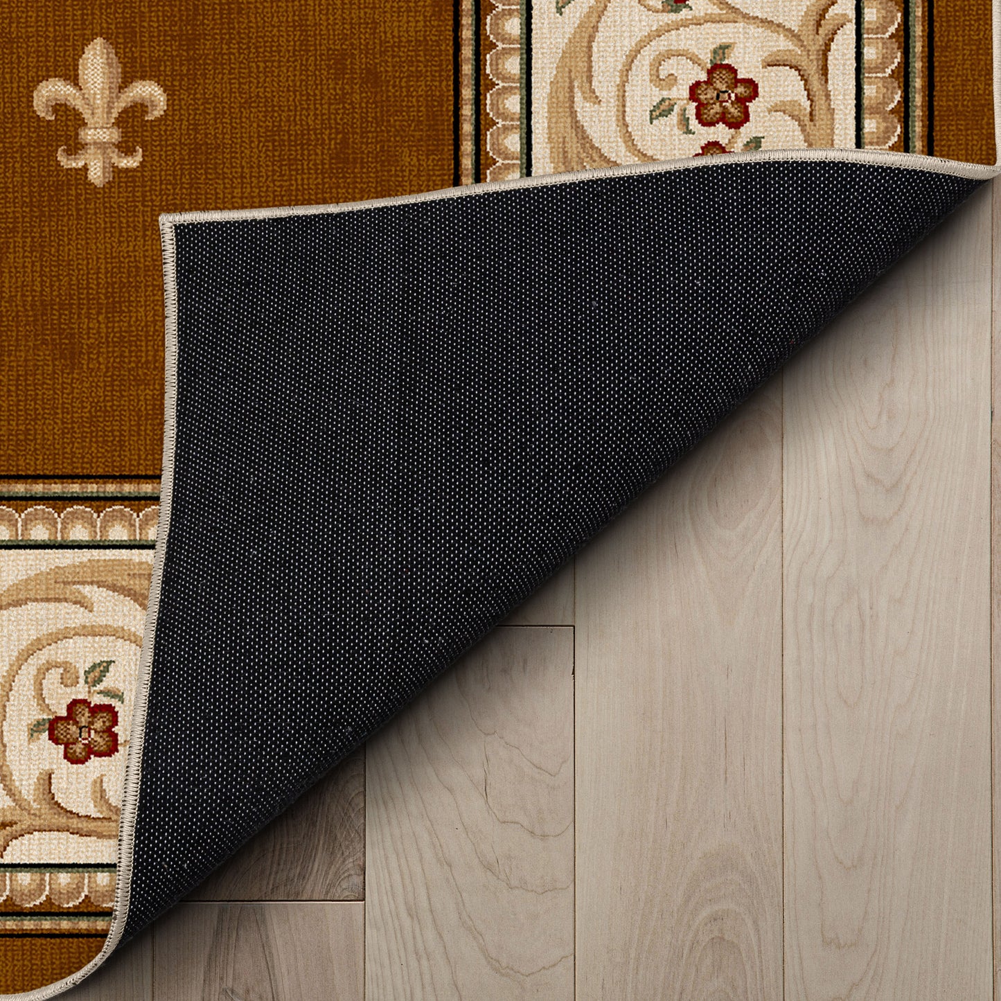 Apollo Fleur De Lis Brown Rug W-FDL-01C