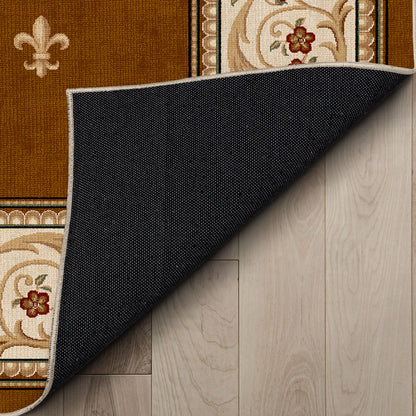 Apollo Fleur De Lis Brown Rug W-FDL-01C