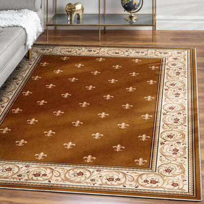 Apollo Fleur De Lis Brown Rug W-FDL-01C