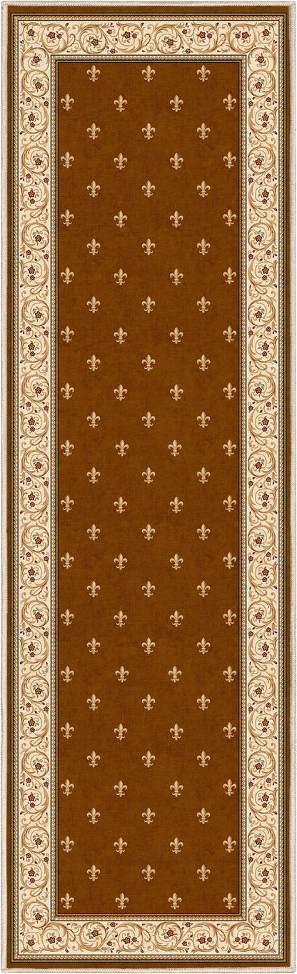 Apollo Fleur De Lis Brown Rug W-FDL-01C