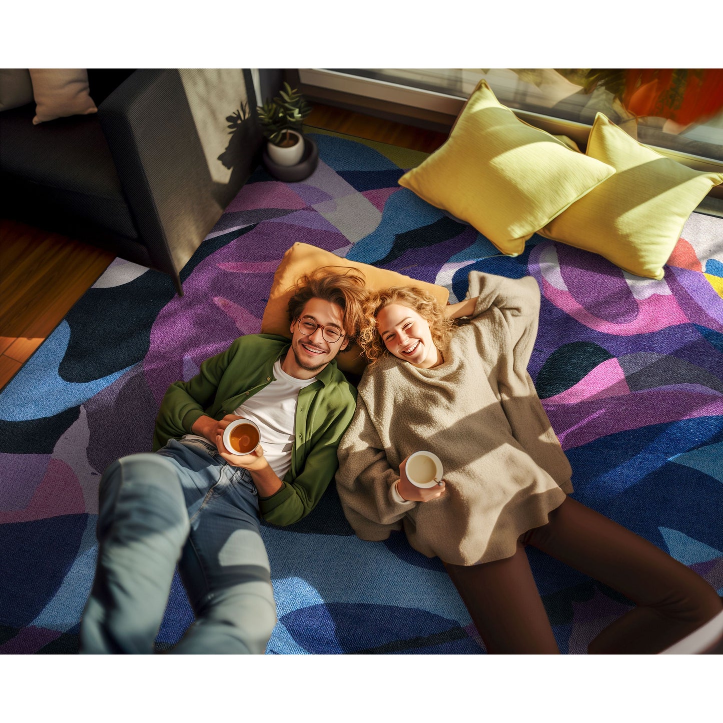 Misha Collection-The Sunday Jungle Nocturne Multi Rug W-MS-06A