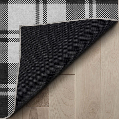 Apollo Plaid Black Rug W-PLD-01A