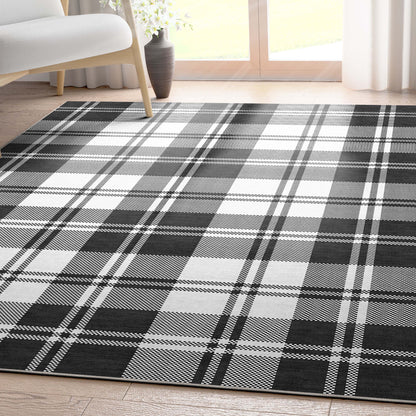Apollo Plaid Black Rug W-PLD-01A