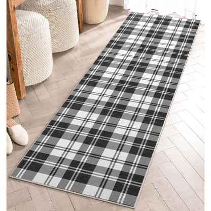 Apollo Plaid Black Rug W-PLD-01A