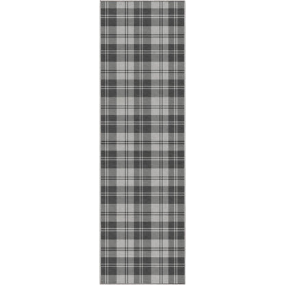 Apollo Plaid Dark Grey Rug W-PLD-01B