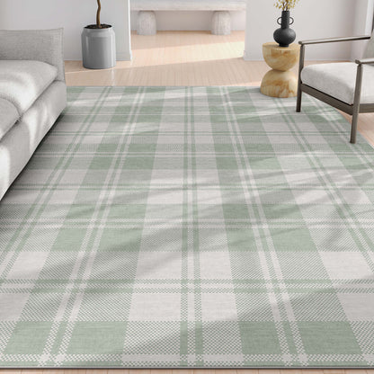 Apollo Plaid Green Rug W-PLD-01H