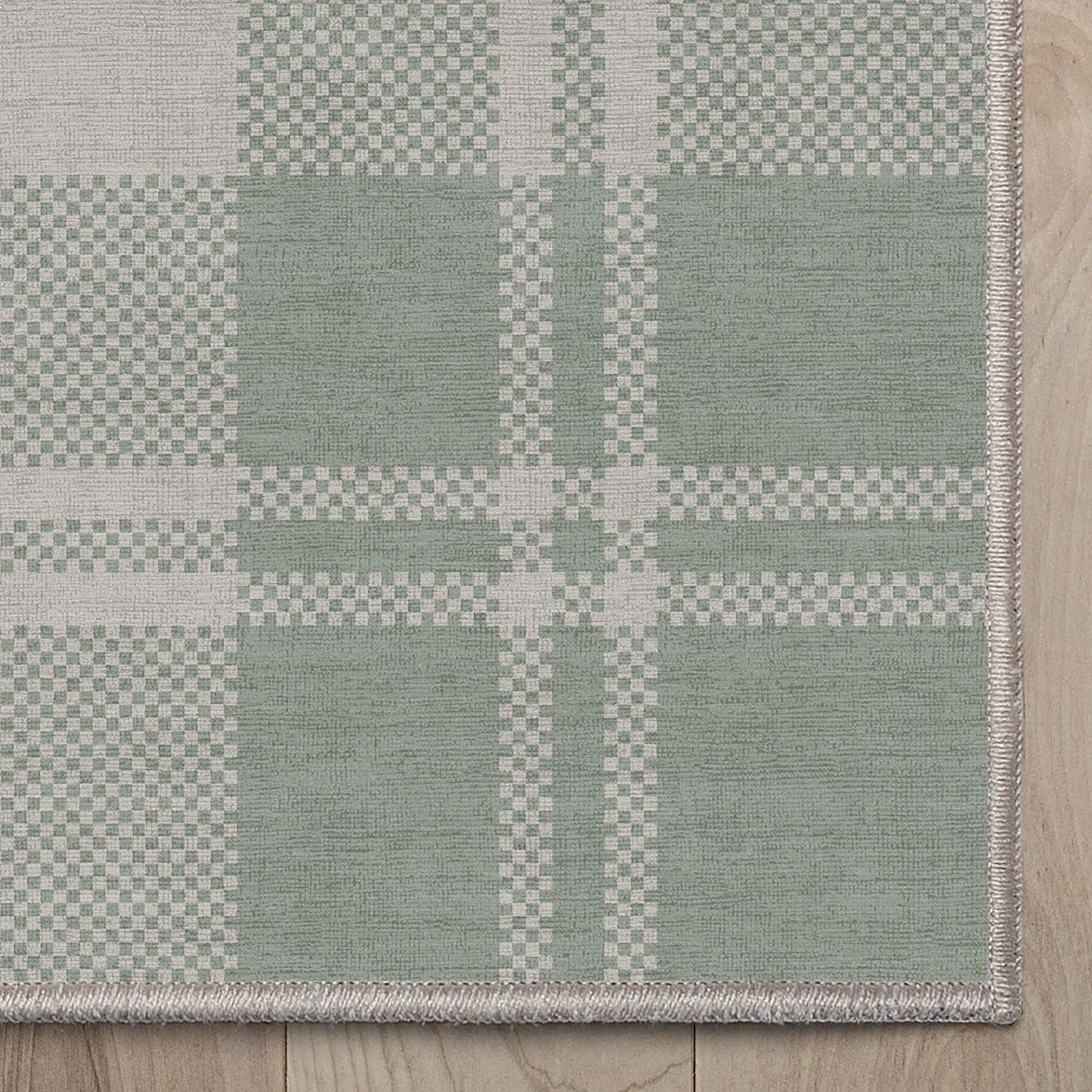 Apollo Plaid Green Rug W-PLD-01H