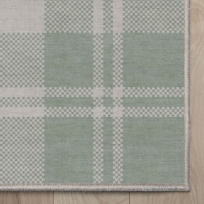 Apollo Plaid Green Rug W-PLD-01H