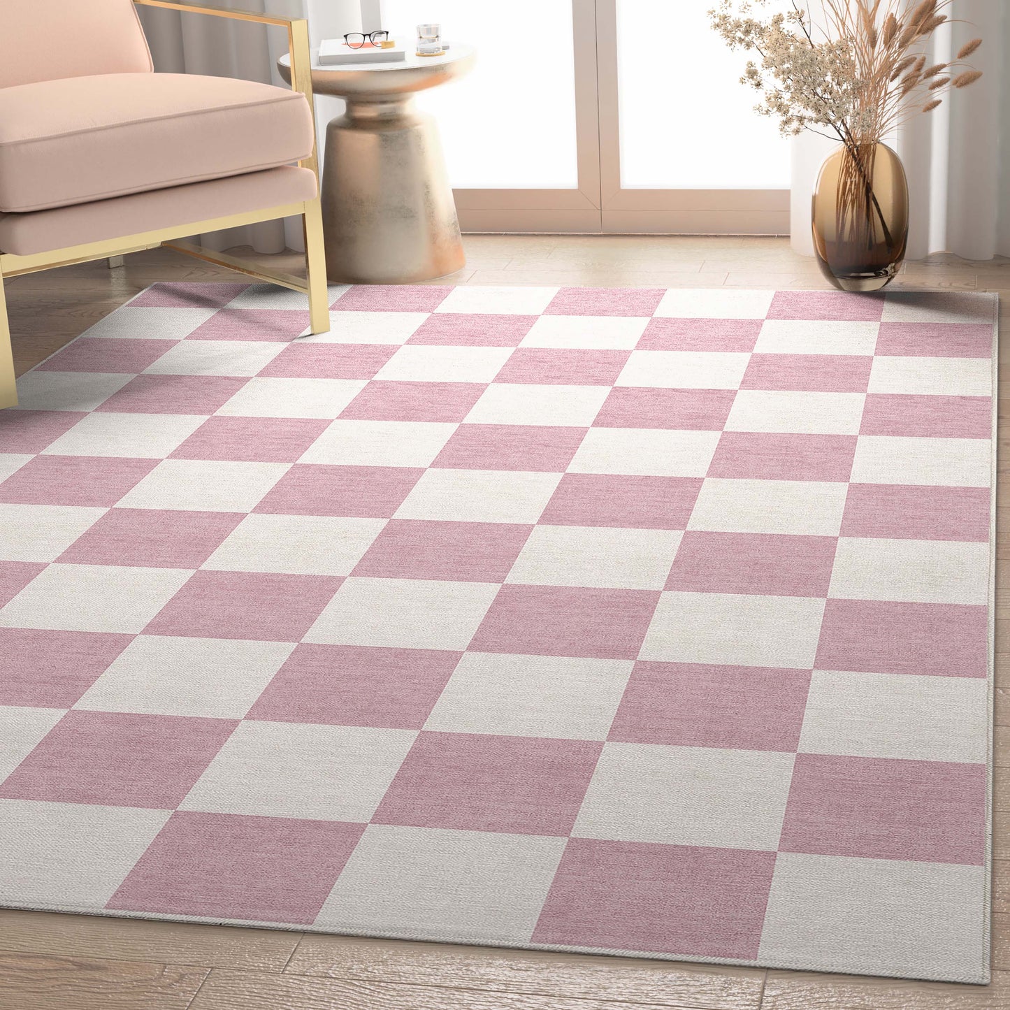 Apollo Square Pink Rug W-SQR-01E
