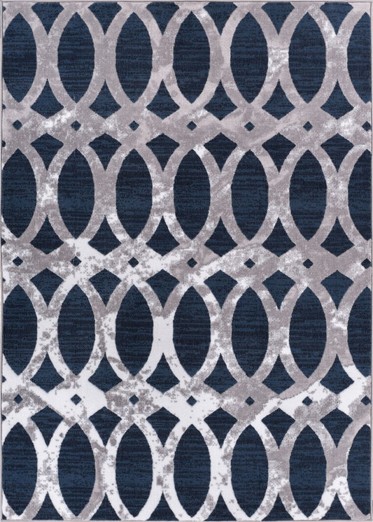 Exotic Blue Modern Rug 1756