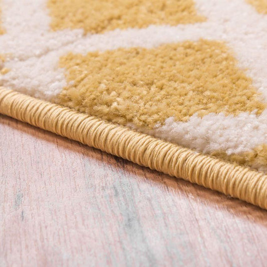 Geo Helix Gold Modern Rug 2031
