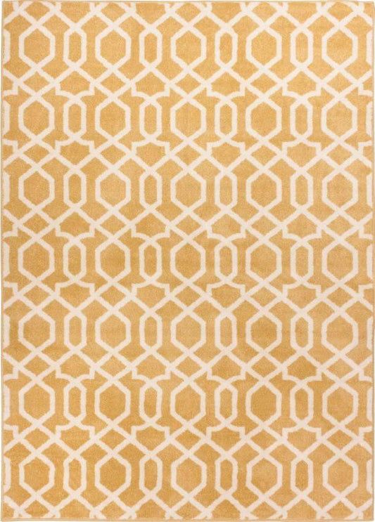 Geo Helix Gold Modern Rug 2031