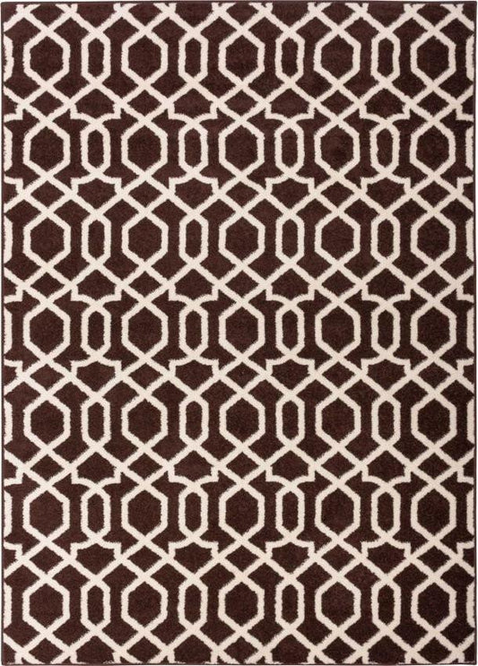 Geo Helix Brown Modern Rug 2038