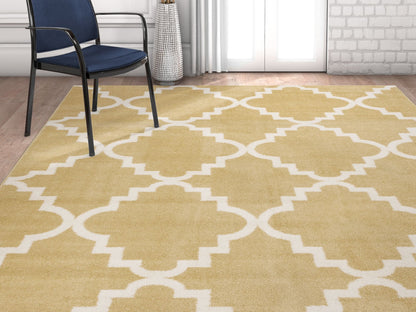 Lulu's Lattice Navy Blue Modern Rug 2101