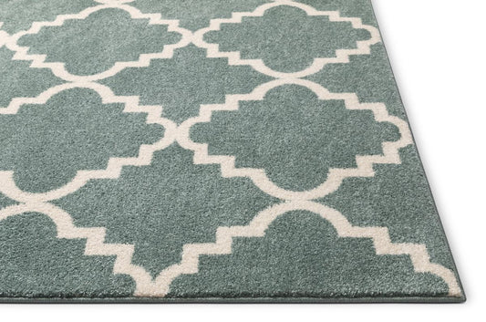 Lulu's Lattice Light Blue Modern Rug 2106