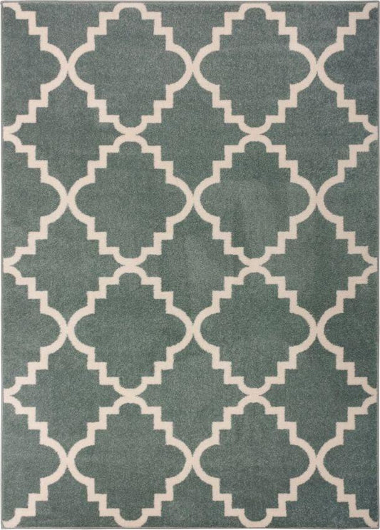 Lulu's Lattice Light Blue Modern Rug 2106