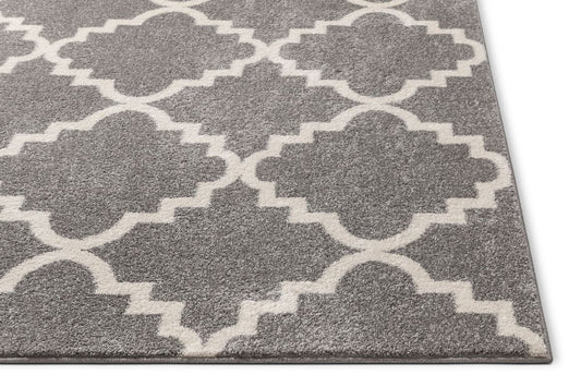 Lulu's Lattice Grey Modern Rug 2107