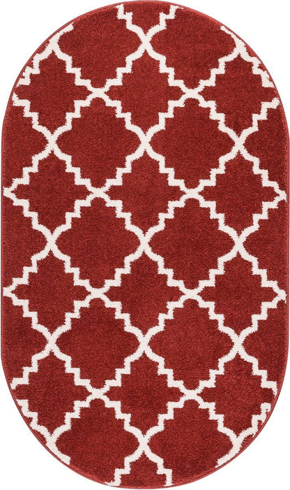 Sydney Lulus Lattice Teracotta Modern Rug 2109