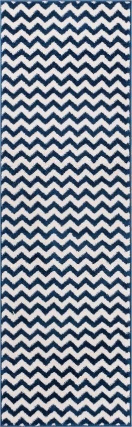 Eli Chevron Dark Blue Modern Rug 2154