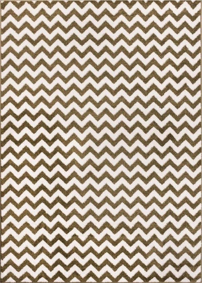 Eli Chevron Green Modern Rug 2155