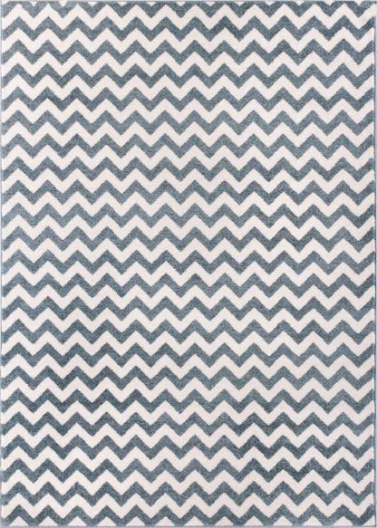 Eli Chevron Light Blue Modern Rug 2156