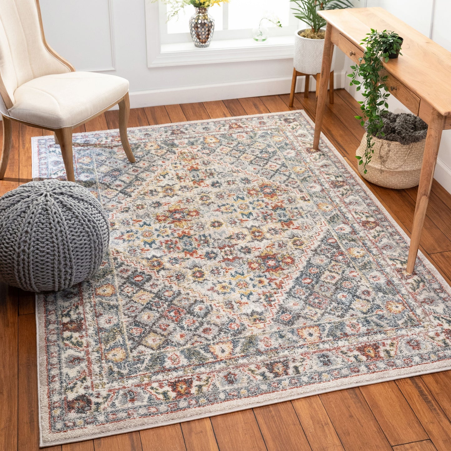 Mirza Vintage Bohemian Beige Rug 2722
