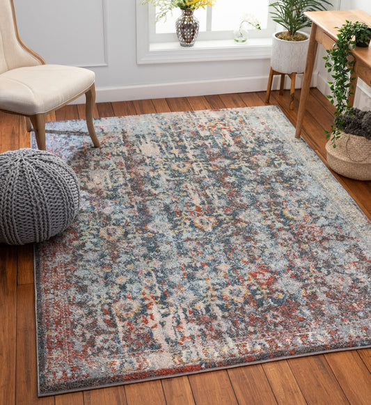 Lyric Vintage Bohemian Blue Rug 2766