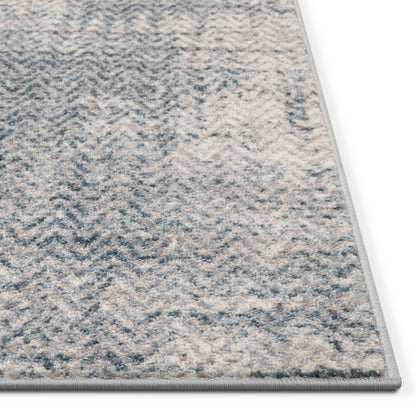 Laken Geometric Distressed Grey Rug 2827