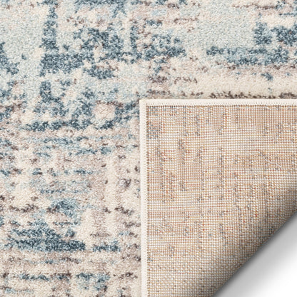 Tate Abstract Vintage Distressed Blue Rug 2834