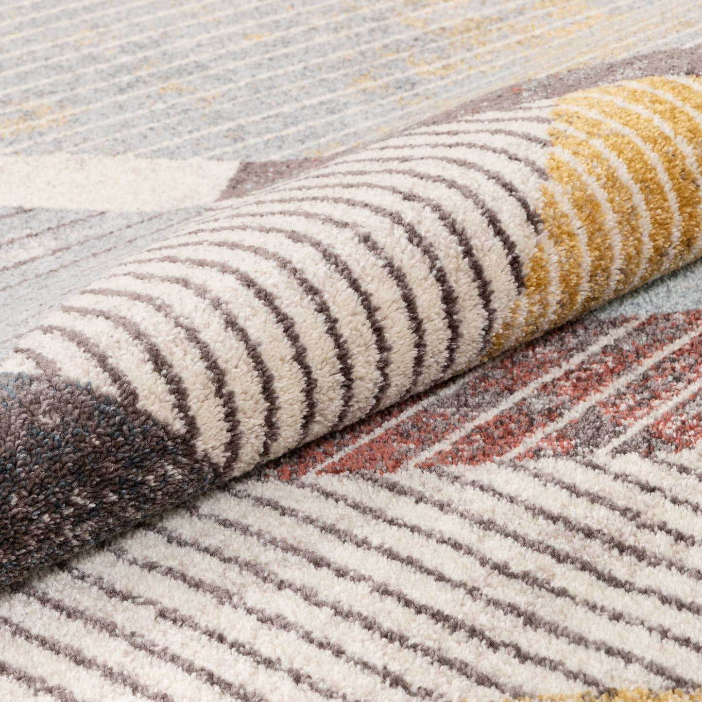 Jacey Geometric Distressed Grey Rug 2877