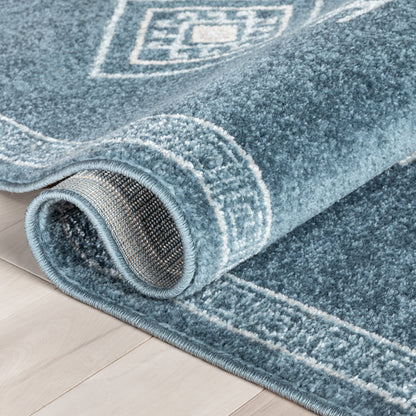 Azra Tribal Medallion Dark Blue Rug 2884