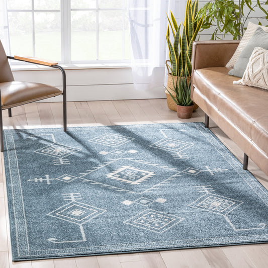 Azra Tribal Medallion Dark Blue Rug 2884