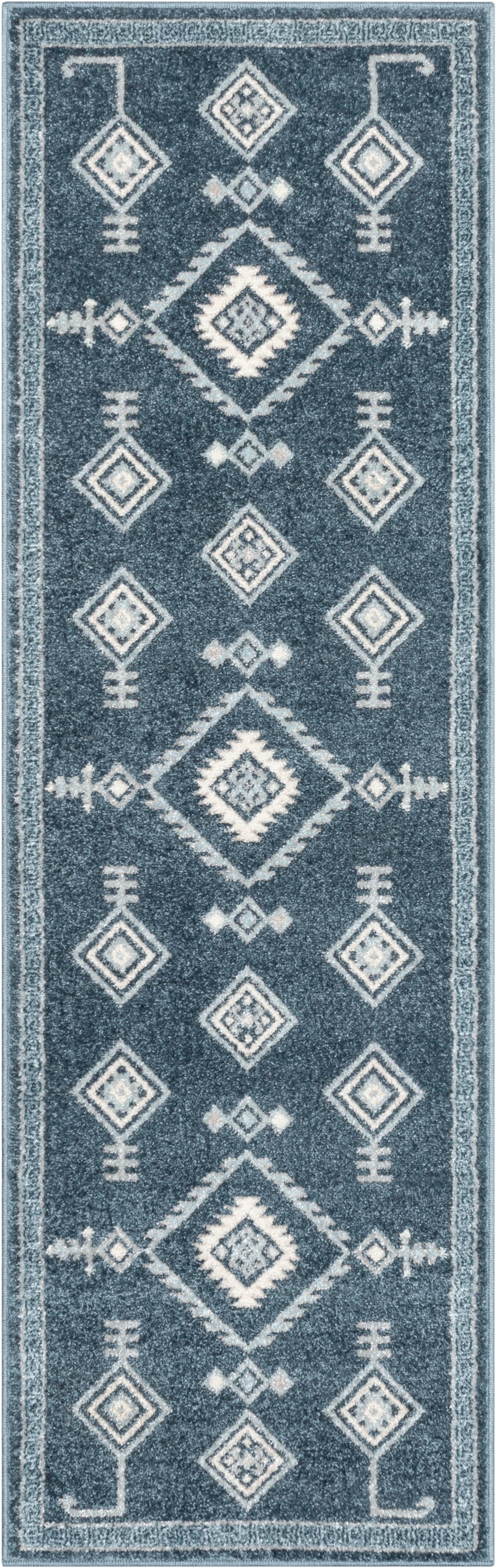 Azra Tribal Medallion Dark Blue Rug 2884