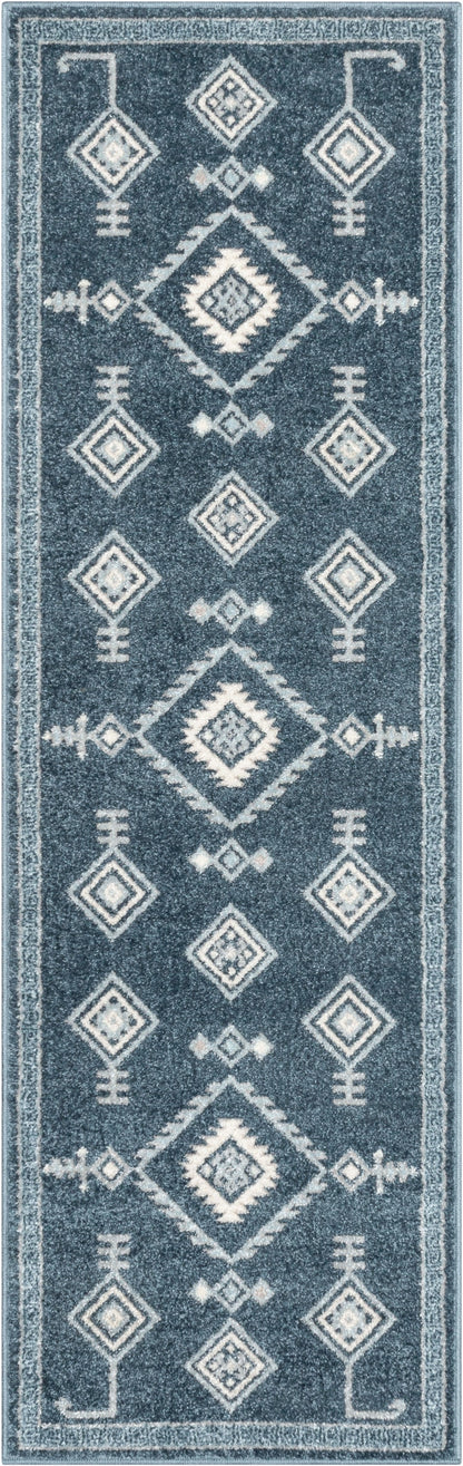 Azra Tribal Medallion Dark Blue Rug 2884