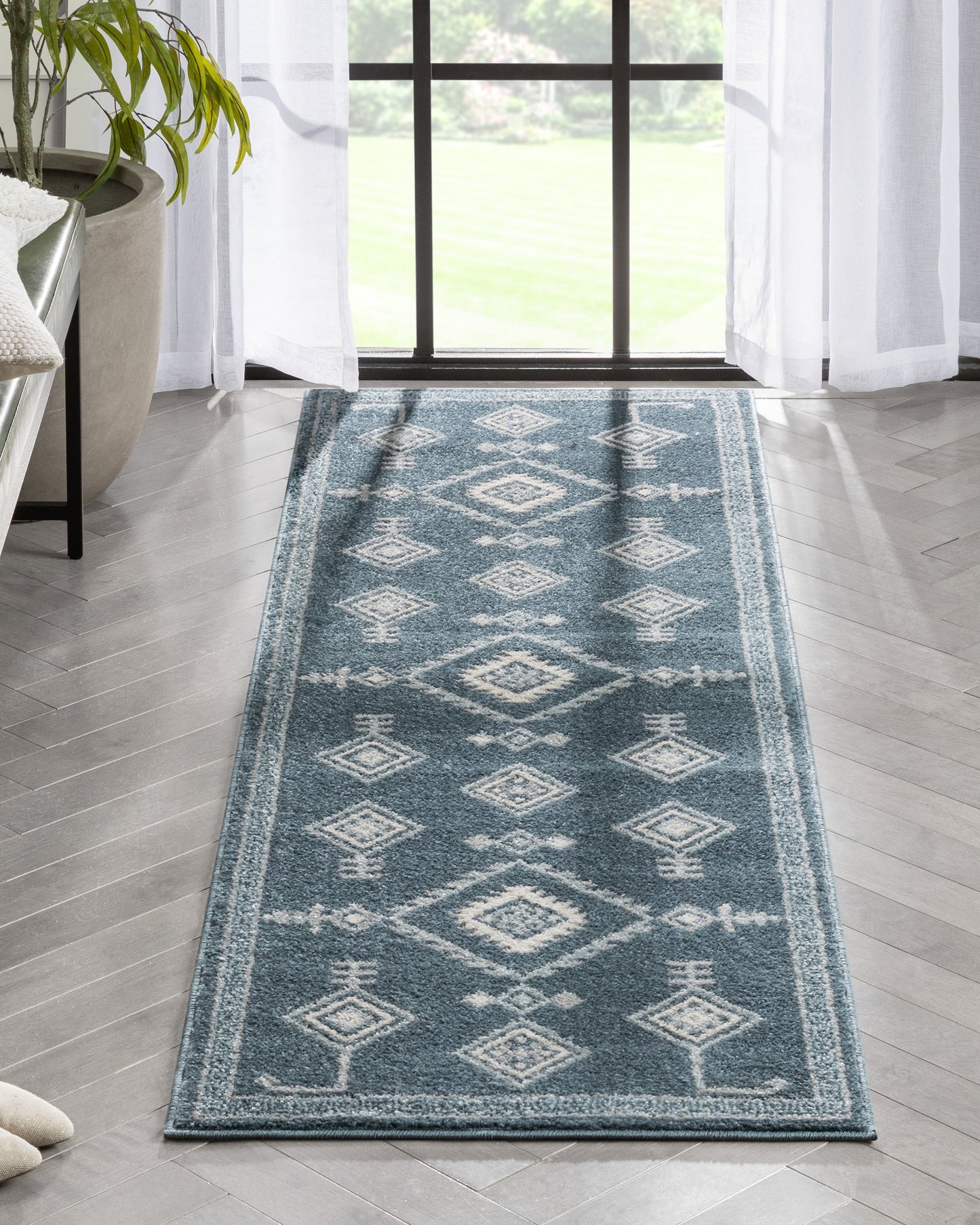 Azra Tribal Medallion Dark Blue Rug 2884