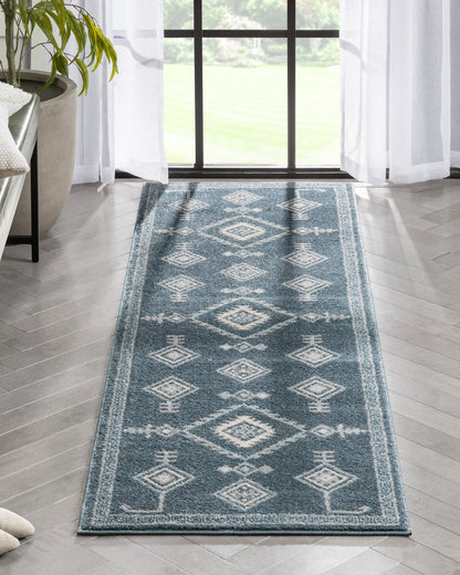 Azra Tribal Medallion Dark Blue Rug 2884