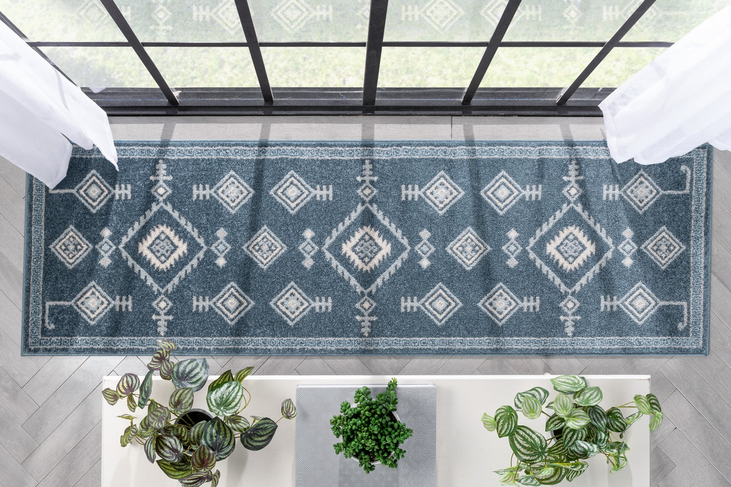 Azra Tribal Medallion Dark Blue Rug 2884