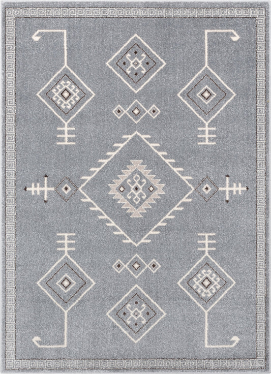 Azra Tribal Medallion Grey Rug 2887
