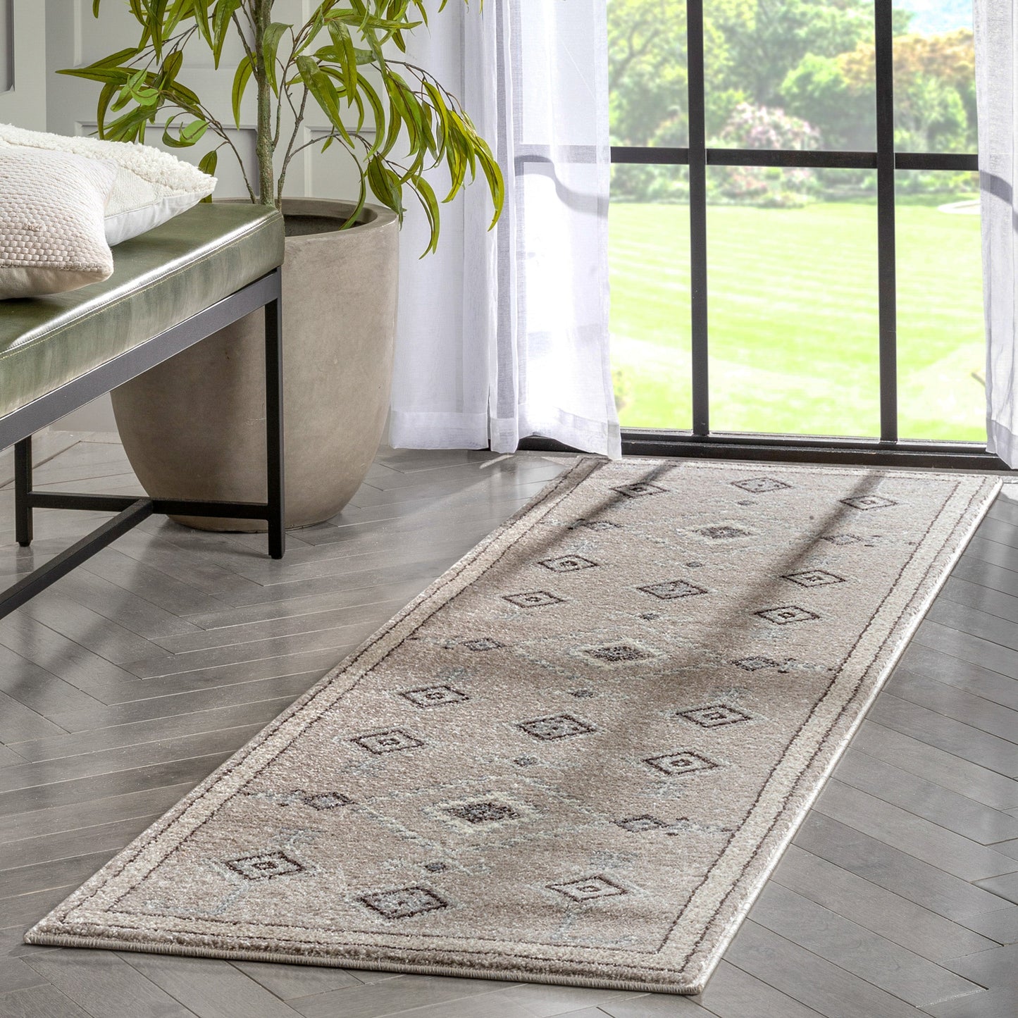 Azra Tribal Medallion Beige Rug 2888