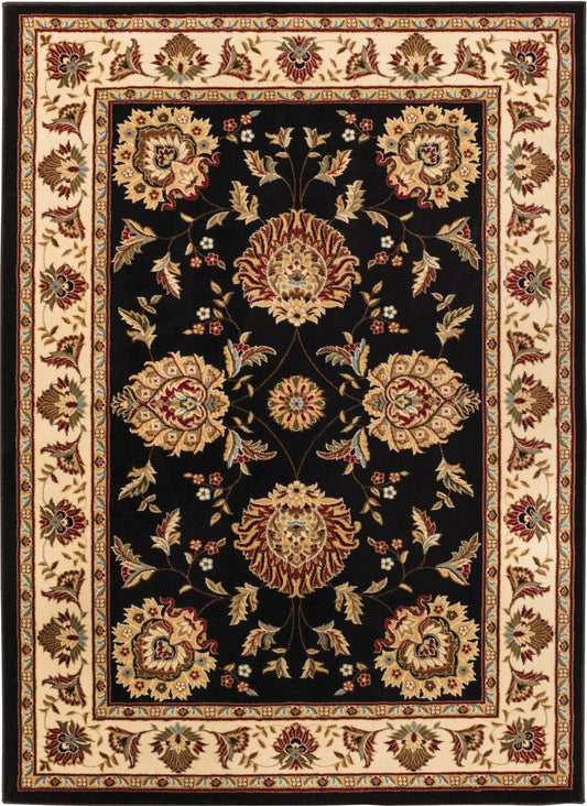 Abbasi Black Traditional Rug 3603