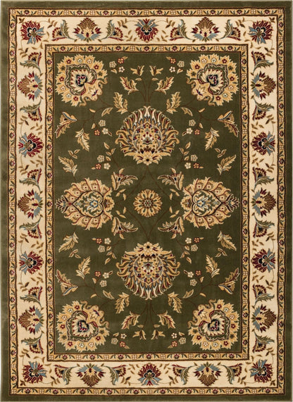 Abbasi Green Traditional Rug 3605