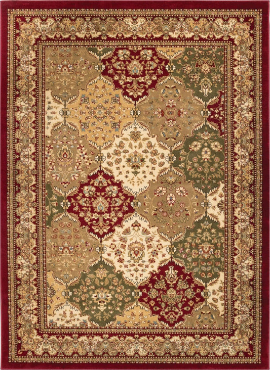 Mina-Khani Red Traditional Rug 3610