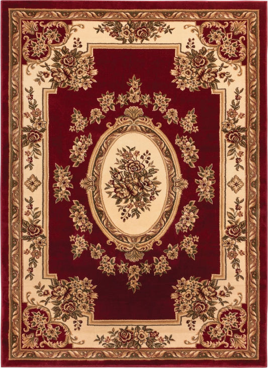 Le Petit Palais Red Traditional Rug 3630