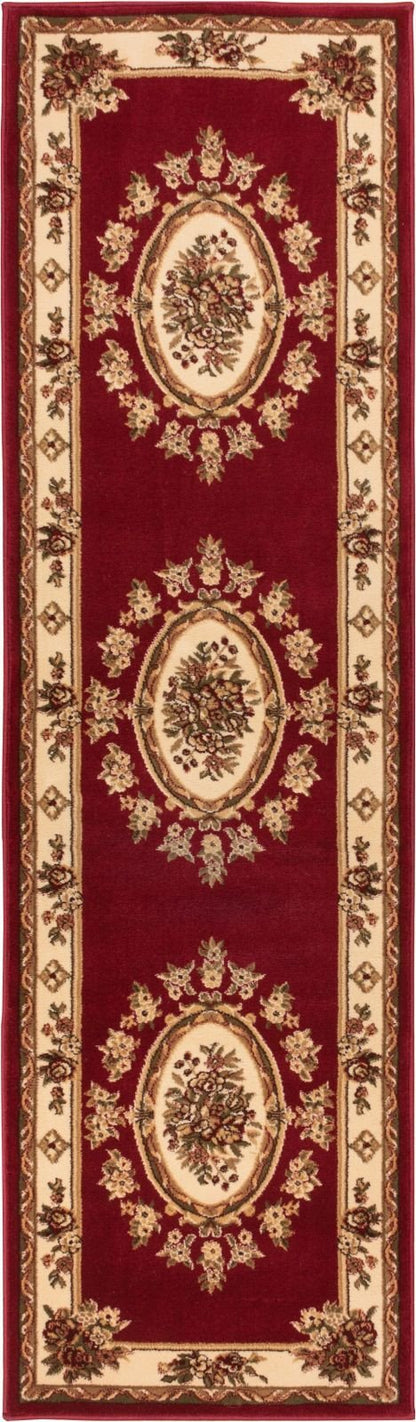 Le Petit Palais Red Traditional Rug 3630