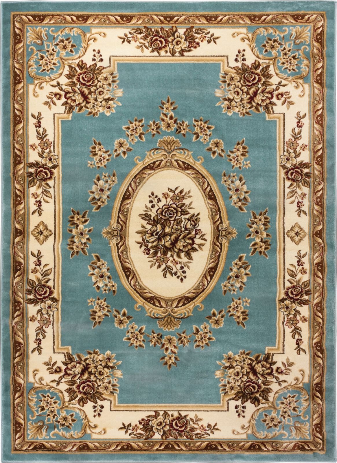 Le Petit Palais Light Blue Traditional Rug 3636