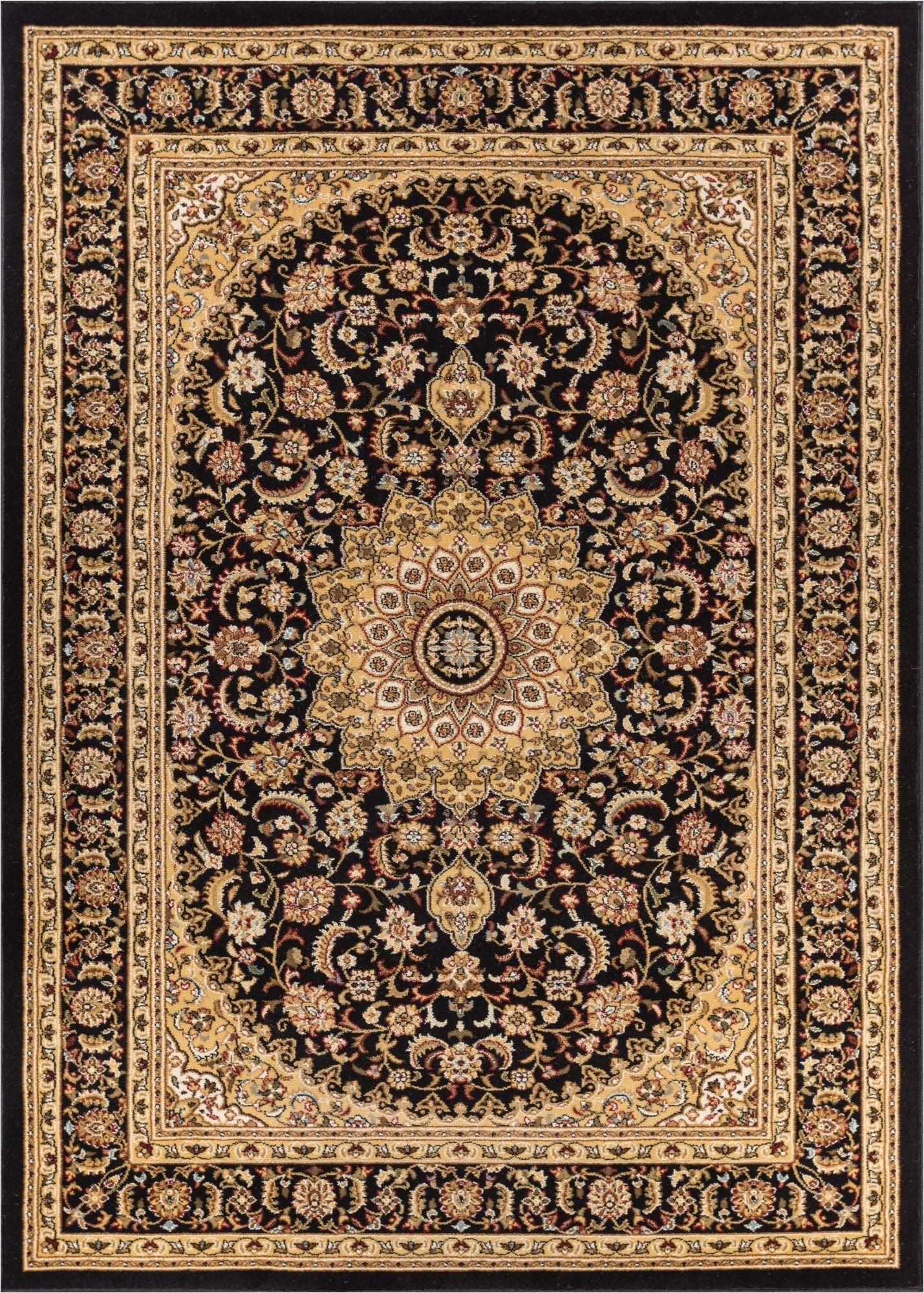 Aviva Black Traditional Rug 3643