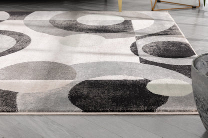 Avi Modern Geometric Grey Green Rug 54515