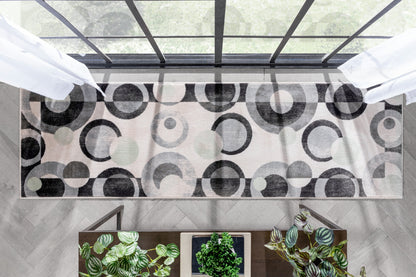 Avi Modern Geometric Grey Green Rug 54515